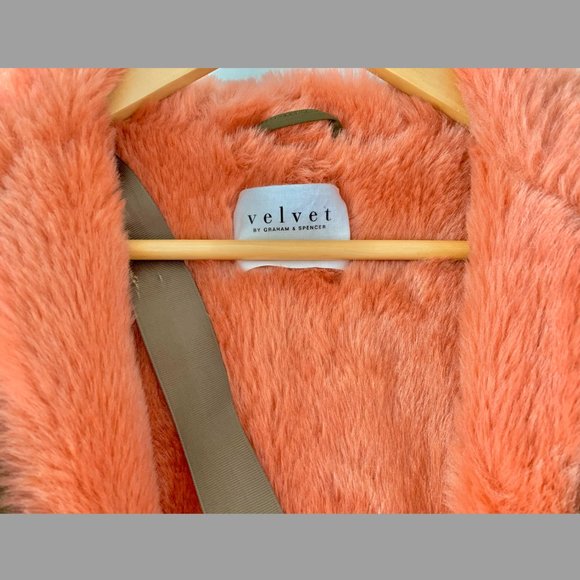 Velvet By Graham & Spencer Pink Faux Fur Parka - Picture 5 of 6